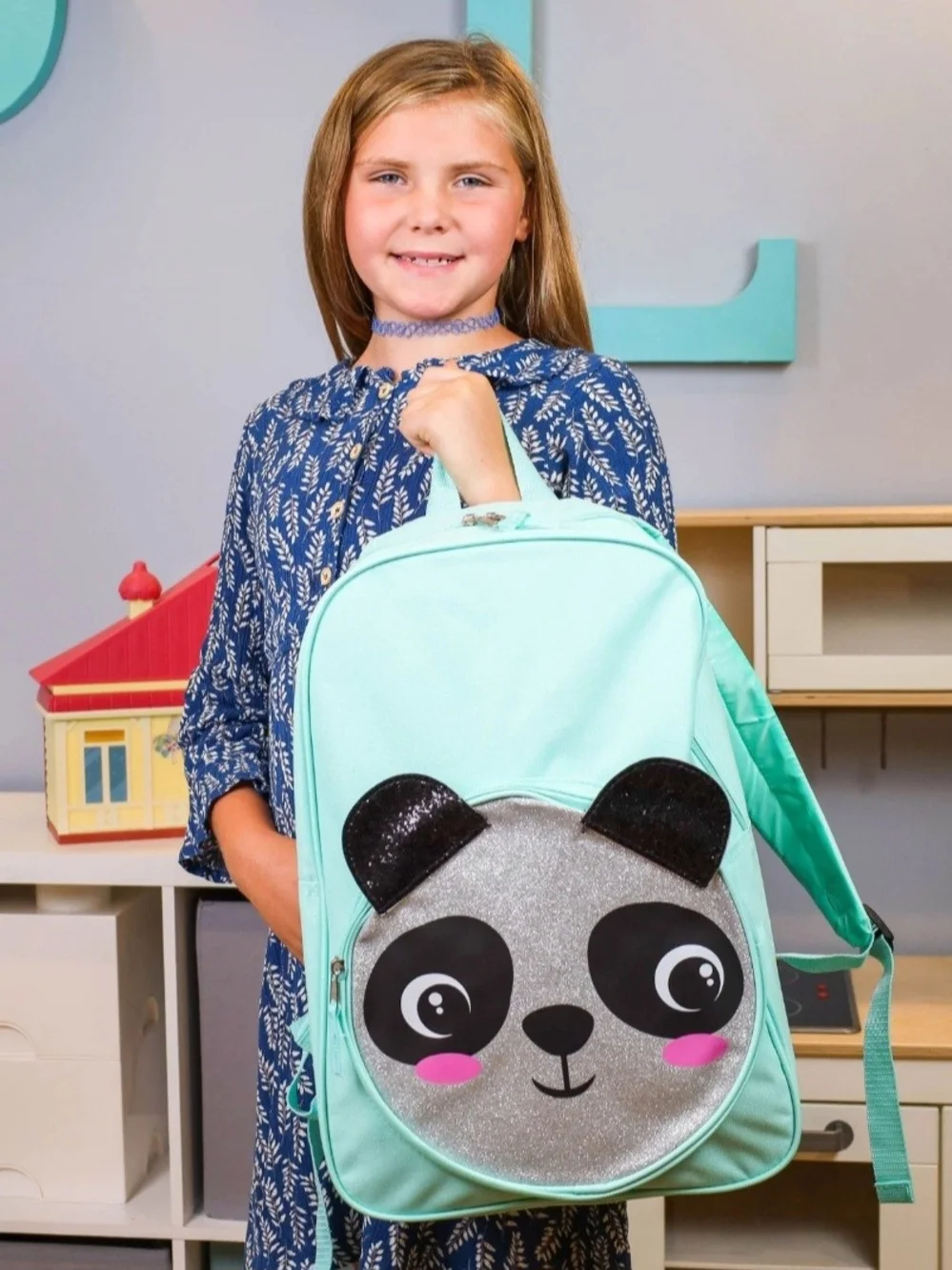 Mint Panda Kids Backpack 17